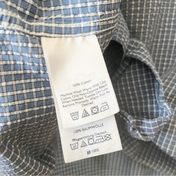 Eddie Bauer Classic Fit Shirt Mens Size XL Blue Plaid Short Sleeve Pocket Casual - Picture 5 of 6